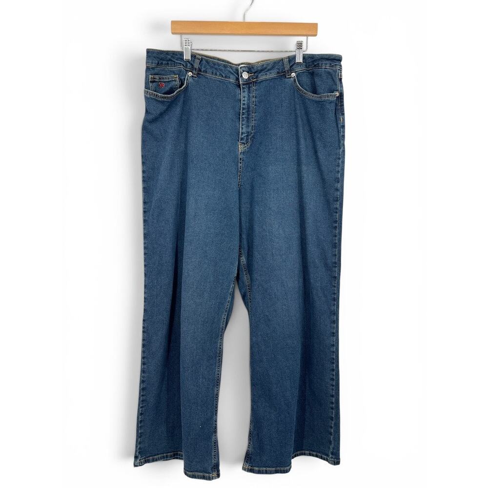 Frances Valentine Dark Wash Wide-Leg Jeans - Picture 2 of 9